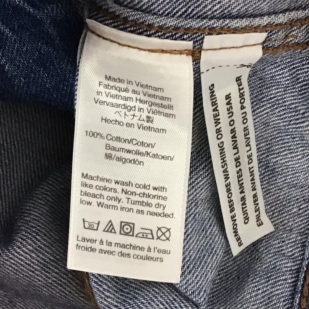 J CREW Classic Jean Denim Jacket Boyfriend Trucker XS Y2K Patriot Blue Wash - Picture 8 of 9